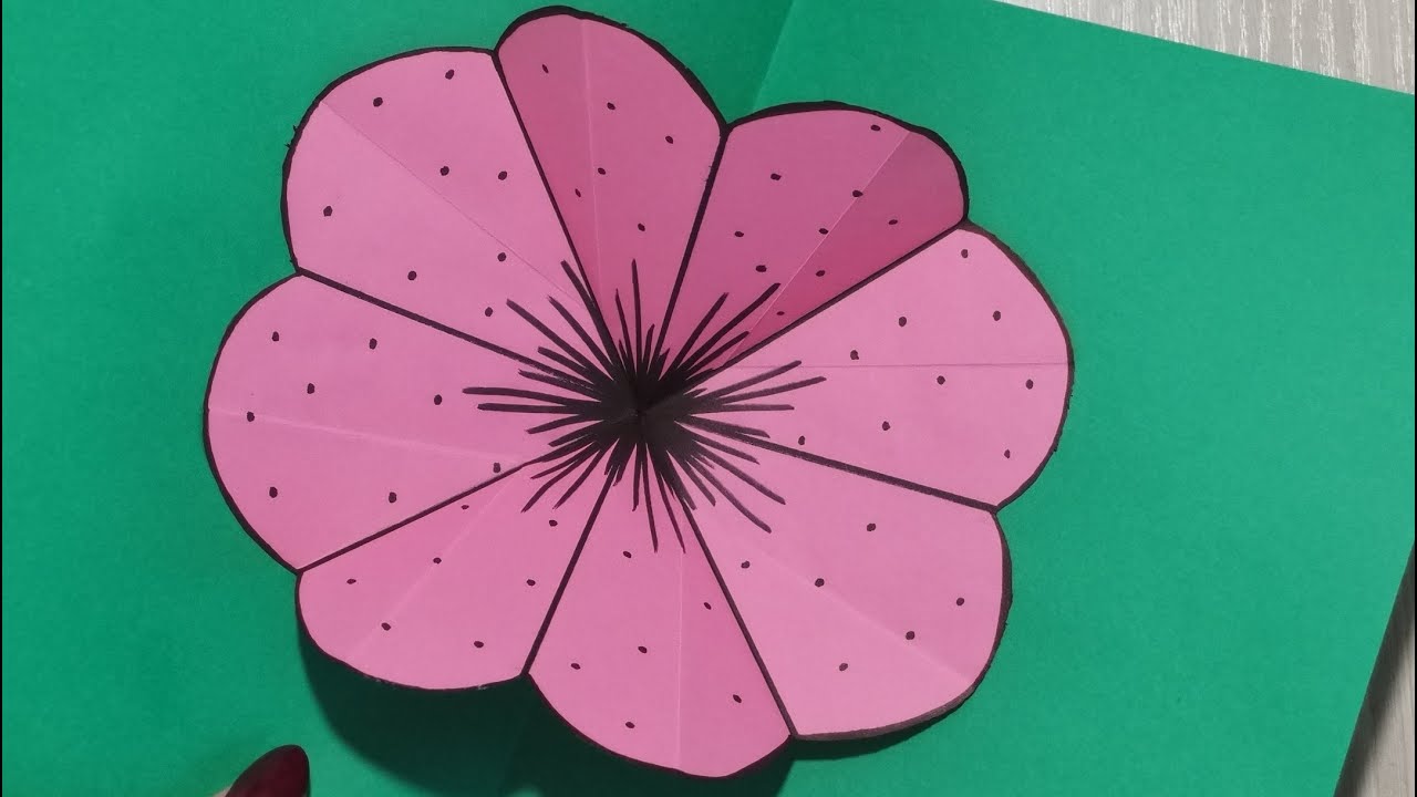 Как сделать ЦВЕТОК из бумаги. Открытка на День матери. Easy paper flower. Mother's day card ideas