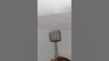scraping freezer frost with a spatula#shorts