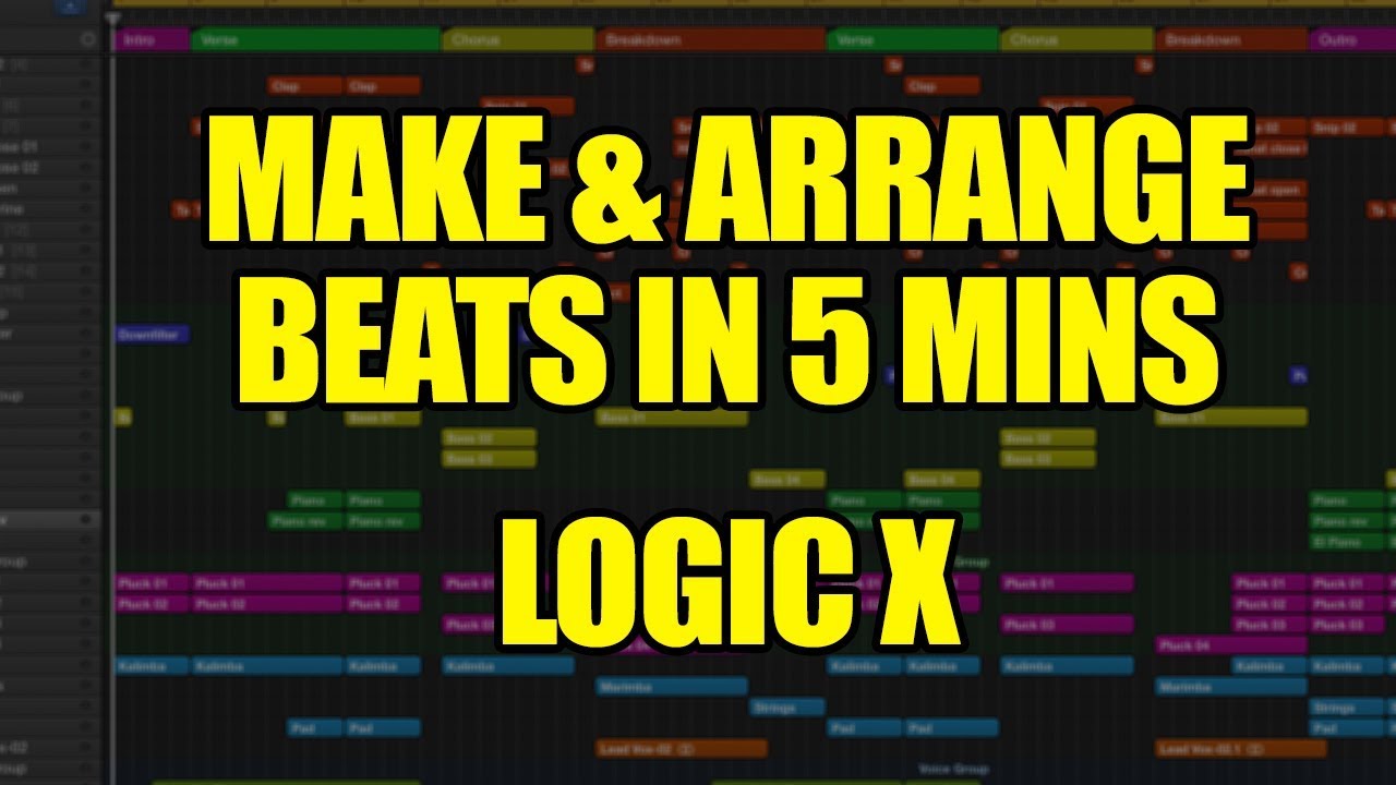 How to Make and Arrange beats in 5 Minutes in Logic Pro X - YouTube