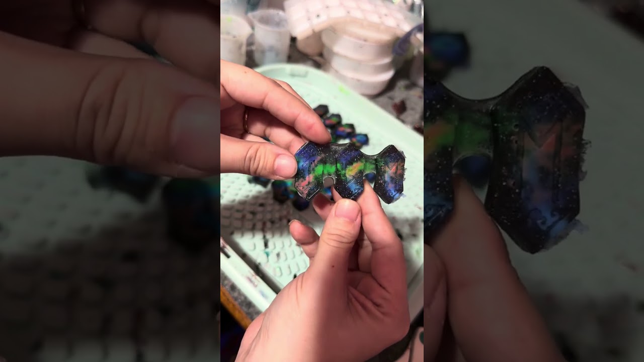 Emerald Nebula Runes ✨ Resin Demolding + Hidden UV Glow Reveal