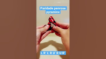 Como eu resolvo a paridade de 1 peça invertida no penrose pyraminx? #cubomágico #rubiks #penrose