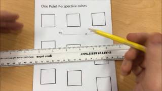 1 Point perspective cubes Starter