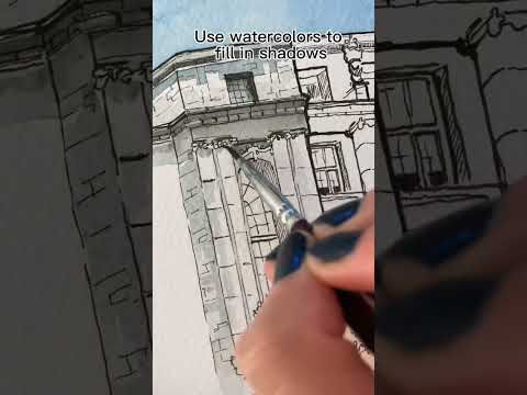 How to paint with ink and watercolor #watercolor #art #painting #ink #paintingtutorial