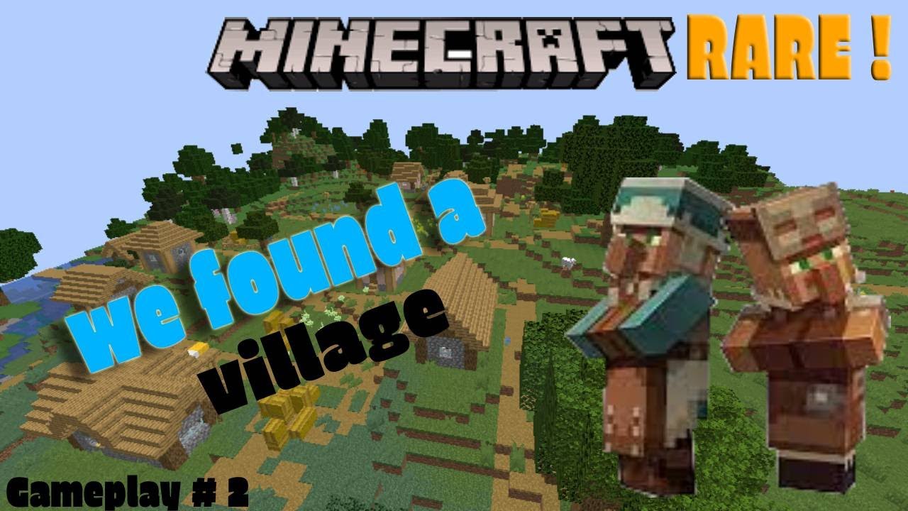 we found a village in minecraft RARE ! Minecraft Gameplay 2