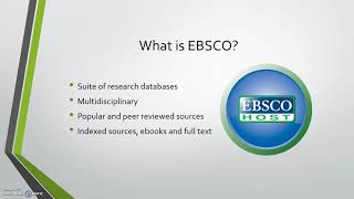 Video 1: EBSCO CINAHL Database Introduction
