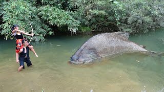 FULL VIDEO 200 DAYS LIVING OFF GRID | Skills Fishing Catch Big Fish, Cooking Fish