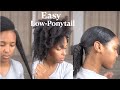 Sleek Low Ponytail on Dry Tangled hair|Protective Hairstyle| TYPE4 Hair