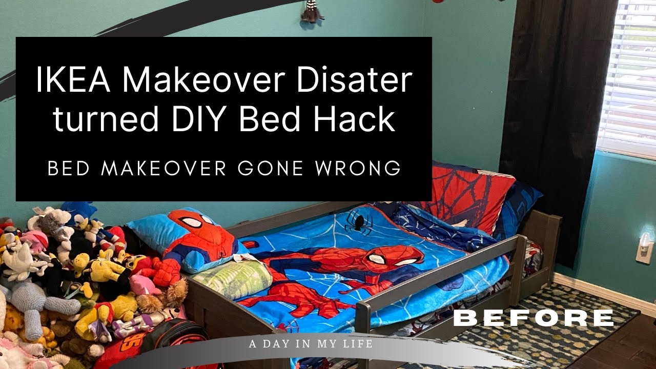 IKEA Bed Makeover Disaster Redo Spiderman Bed | Weekly Vlog