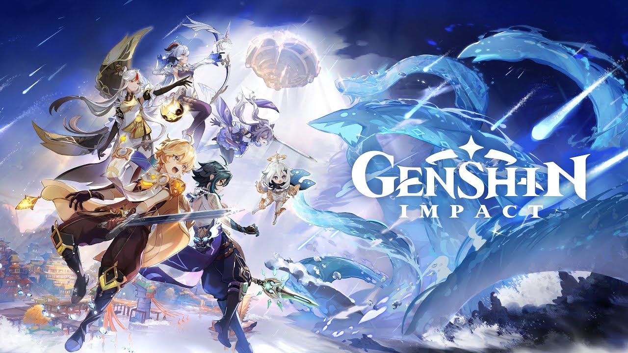 Genshin Impact Poster showing an artwork of the game