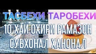 Тасбехи 10 рӯзи охири рамазон алвидо рамазон 😭 😭 😭