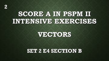 Vectors SM025 SET 2 E4 (B) - SCORE A in PSPM II
