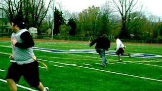 Bad center snap that turns into halfback pass