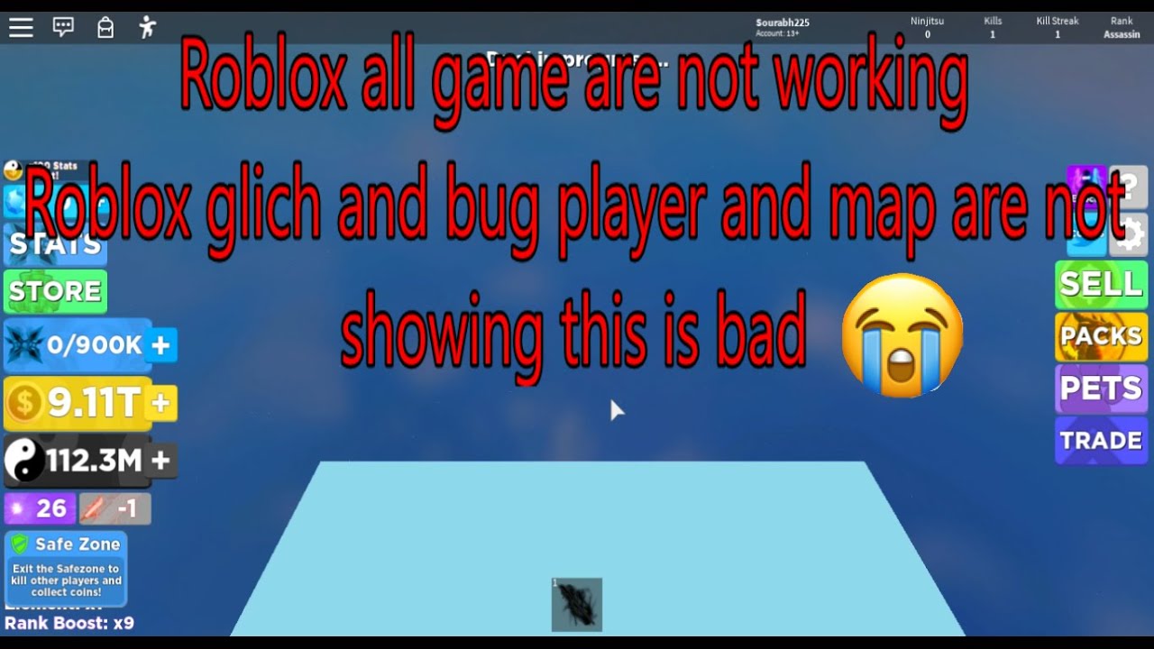 My Roblox Game Player And Map Is Not Showing Glitch And Bug In