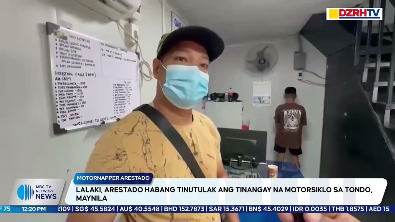 Lalaki, arestado habang tinutulak ang tinangay na motorsiklo sa Tondo, Maynila