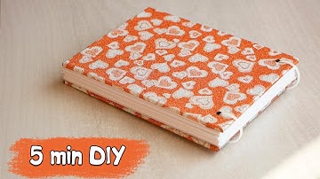 ASMR - 5 Minutes DIY Sketchbook | no talking | how to make a sketchbook