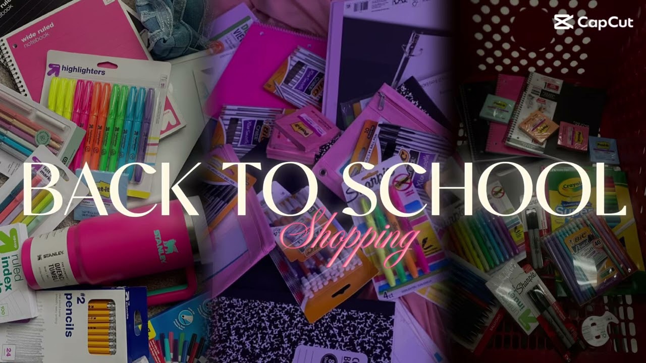 Back to school shopping 🛒 | rulers – paper book – sticky notes, pens, pencils