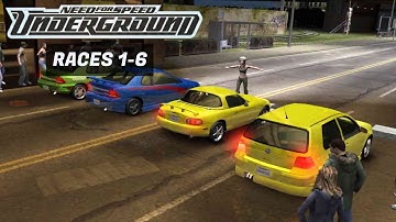 Underground Mode: Races 1–6 | Need for Speed: Underground - No Commentary Walkthrough #1
