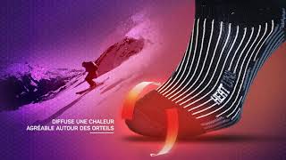 Chaussettes ski chauffantes Powersocks Heat Fusion Women + Batteries