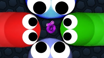 Slither.io 1 SNAKE vs 4444 SNAKES! EPIC SLITHERIO GAMEPLAY