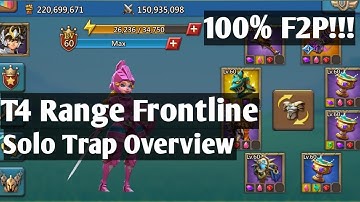100% F2P Solo Trap Account Overview || Lords Mobile