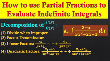 How to use Partial Fractions to Evaluate Integrals - part a