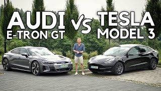 Audi e-tron GT vs Tesla Model 3 - one main difference