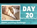 Day 20 - Watercolor painting challenge | REAL TIME
