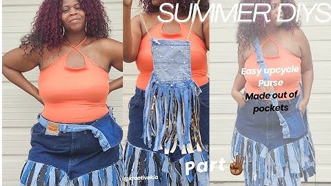 Upcycle Denim Pockets into a Purse| Summer Diys and Crafts| Part 2 #upcycle #fashion
