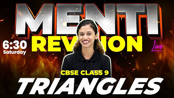 CBSE Class 9 Maths | Menti Revision | Triangles | Chapter 7 | Exam Winner