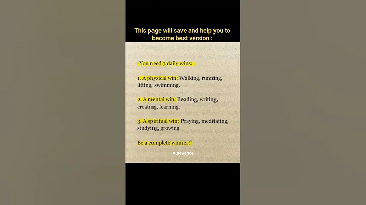 You need 3 daily wins || #motivation #psychology #success #shorts