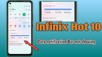 Infinix Hot 10 Data usage Notification bar showing  How to data notification showing for infinix hot