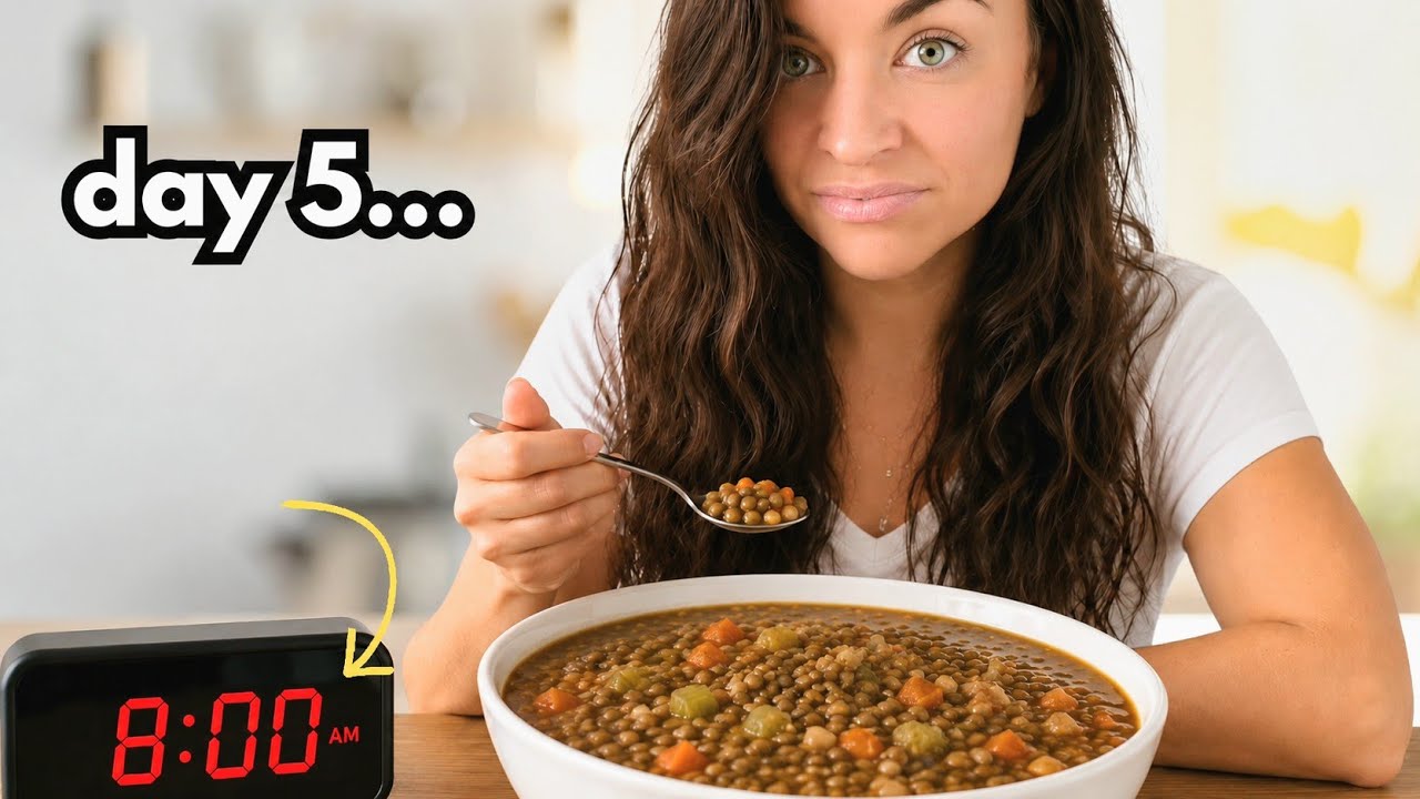 סלט עדשים לארוחת בוקר והרזה