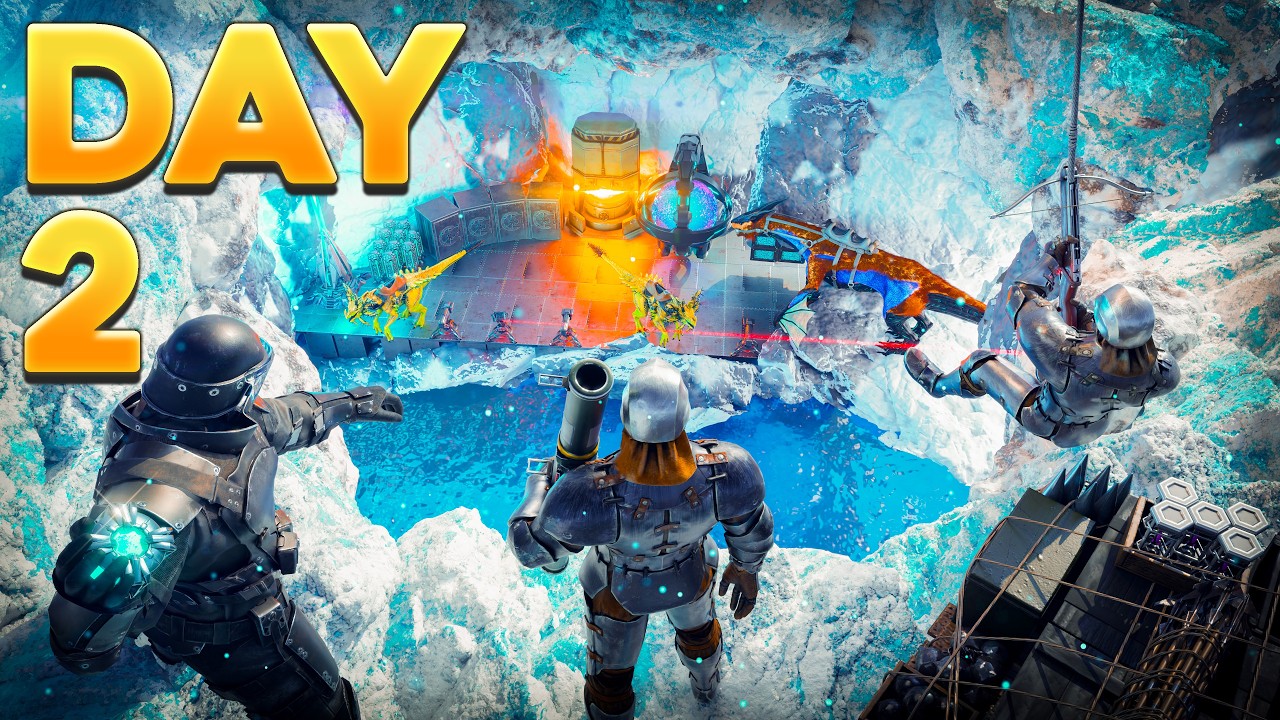 How a 60,000 Hour Tribe Raids a Massive Ice Cave in ARK: Survival Evolved