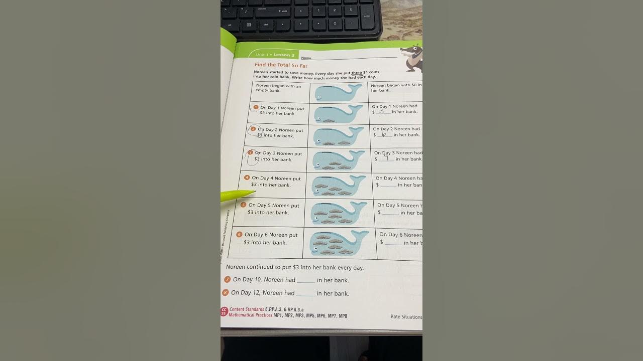 HMH Math Expressions 6 Lesson 3 pg. 9 YouTube