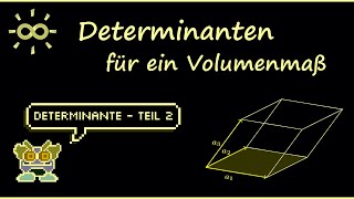 Determinanten - Teil 2 - Determinante als Volumenmaß (Leibniz-Formel) [dark version]