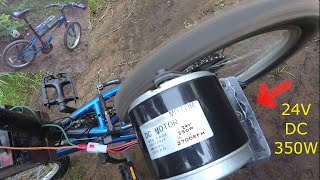 DIY Electric Bike - ebike using 350 Watt 24 volt DC Motor $70 Build