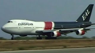 European BOEING 747-200 departs Rhodes (2001)