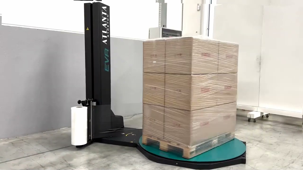 Semi auto pallet wrapping machine