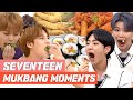 From seventeens kimbap chapsalttock corn cheese and jokbal mukbang to cooking challenge 