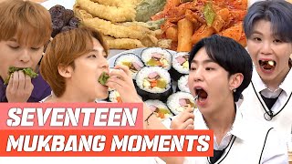 From SEVENTEEN's kimbap, Chapsalttock, Corn Cheese and Jokbal Mukbang to Cooking Challenge