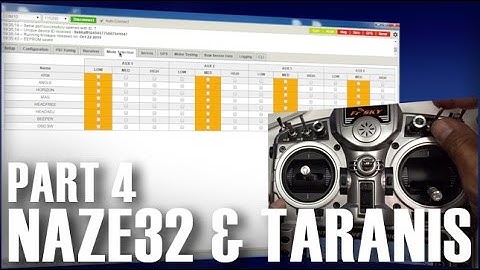 Naze32 Taranis Setup - FrSky D4R II CPPM & Telemetry Part 4