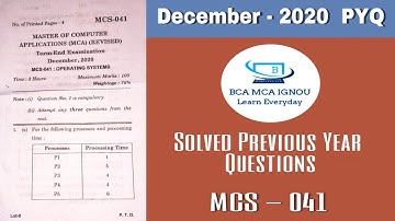 MCS 041| December 2020 PYQ| Q1.(d) | Operating System| Memory management