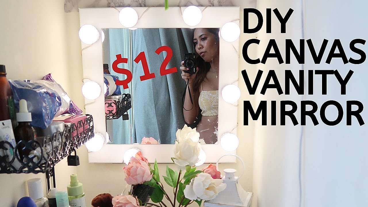 DIY Vanity Mirror using Canvas Board YouTube