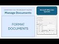Exam MO-110: Microsoft Word (Microsoft 365 Apps) - Manage Documents - Format Documents