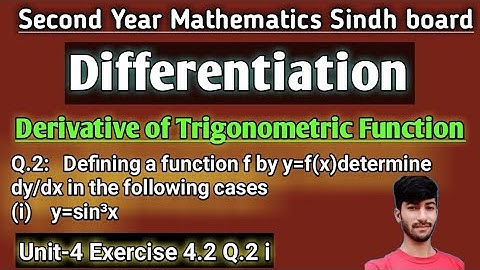 Ex 4.1 Q.2 i Derivative of Trigonometric Function | Differentiation | Math Sindhboard || class 12