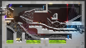 Bridge Constructor Portal level 28