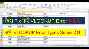 VLOOKUP Not Working in Excel | VLOOKUP Return #N/A in Excel | VLOOKUP ERRORS Types - 2