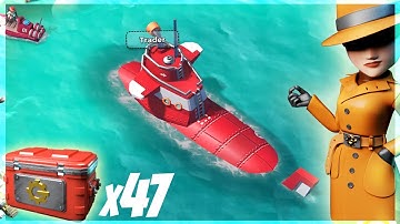 Boom Beach Opening 47 TRADER CRATES!