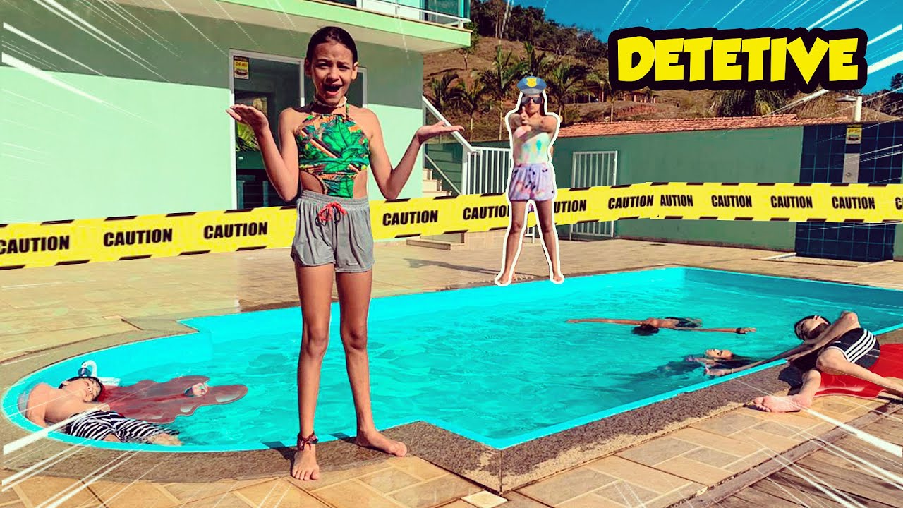 QUEM É O ASSASSINO? MINI GAME DE DETETIVE NA PISCINA