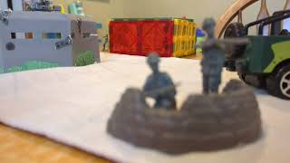 army men WW2 stop motion battle Brittany vs Germany